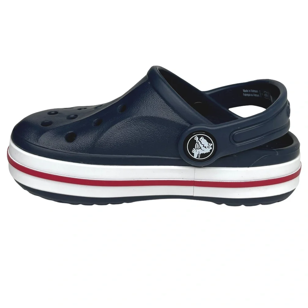 Crocs‎ Bayaband Little Boys Girls Slip-on Clog SZ 11-13 Navy Blue Water F…